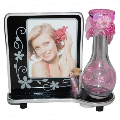 "LOVE PHOTO FRAME WITH MESSAGE BOTTEL -V2191-code003 - Click here to View more details about this Product